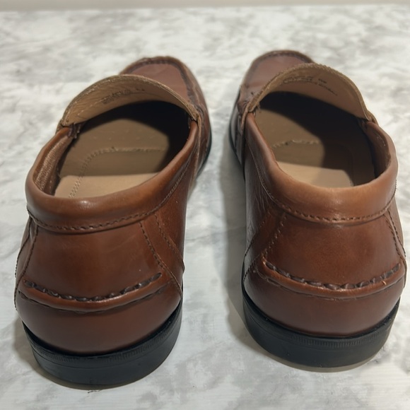 NUNN BUSH MENS BROWN LEATHER SLIP ON LOAFERS Sz 8.5 - Picture 3 of 9